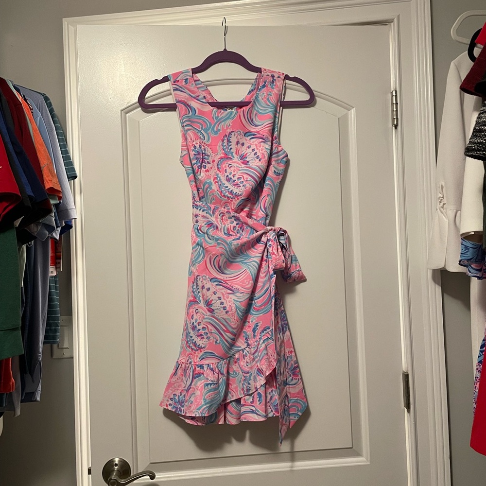 Pink and Blue Swirl Dress